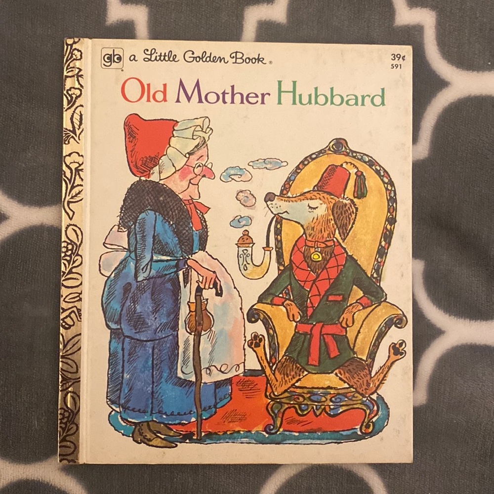 Vintage 1974 Old Mother Hubbard Little Golden Book